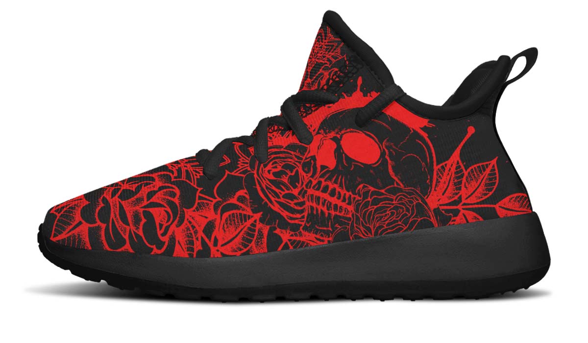 Skull And Roses Red