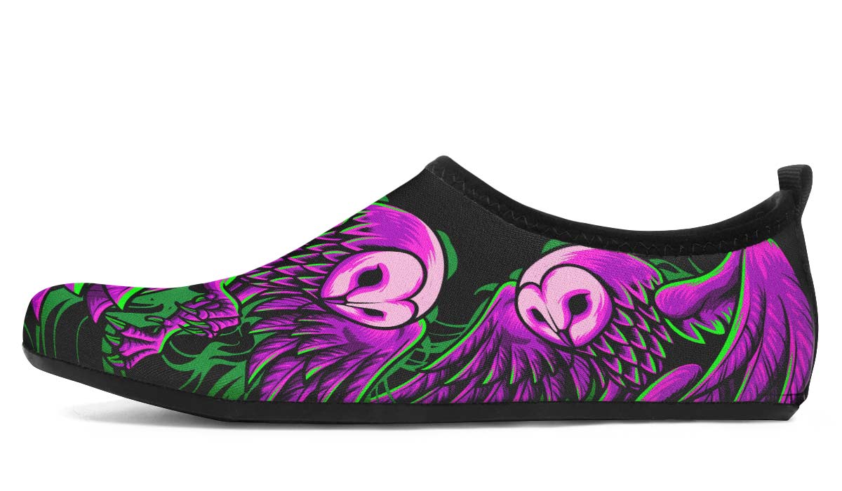 Purple And Green Owl