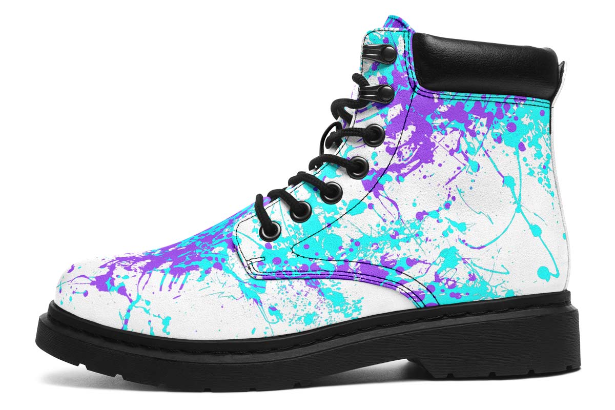 Purple Aqua Splatter