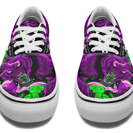 Purple And Green Wolf