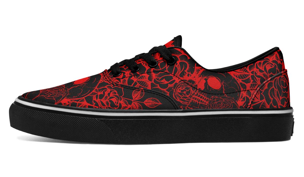 Skull And Roses Red