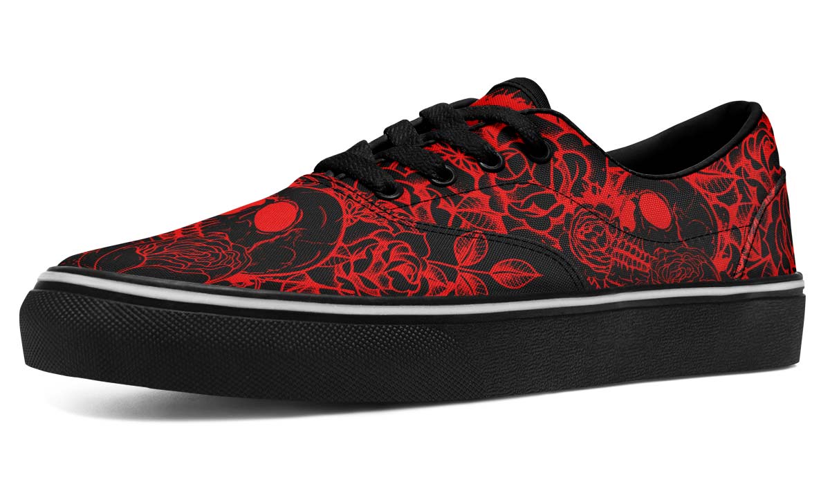 Skull And Roses Red