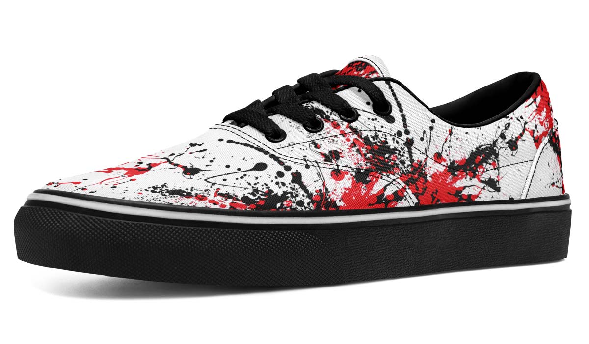 Black Red White Splatter