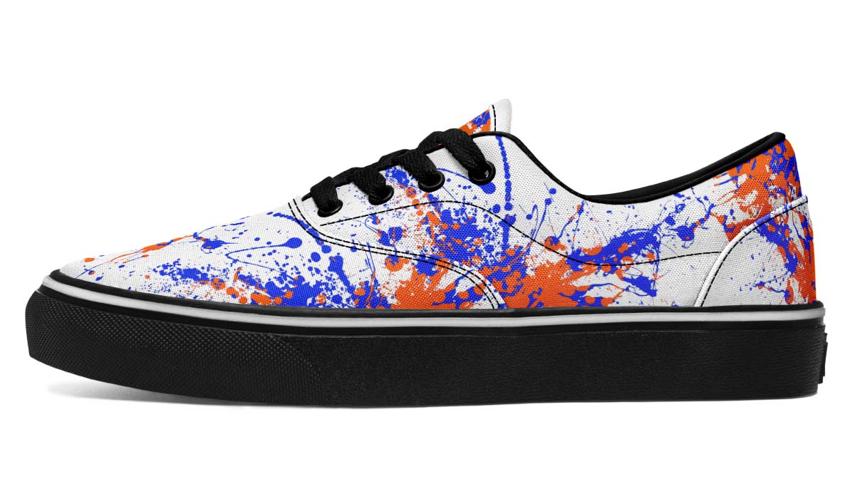 Orange Blue White Splatter