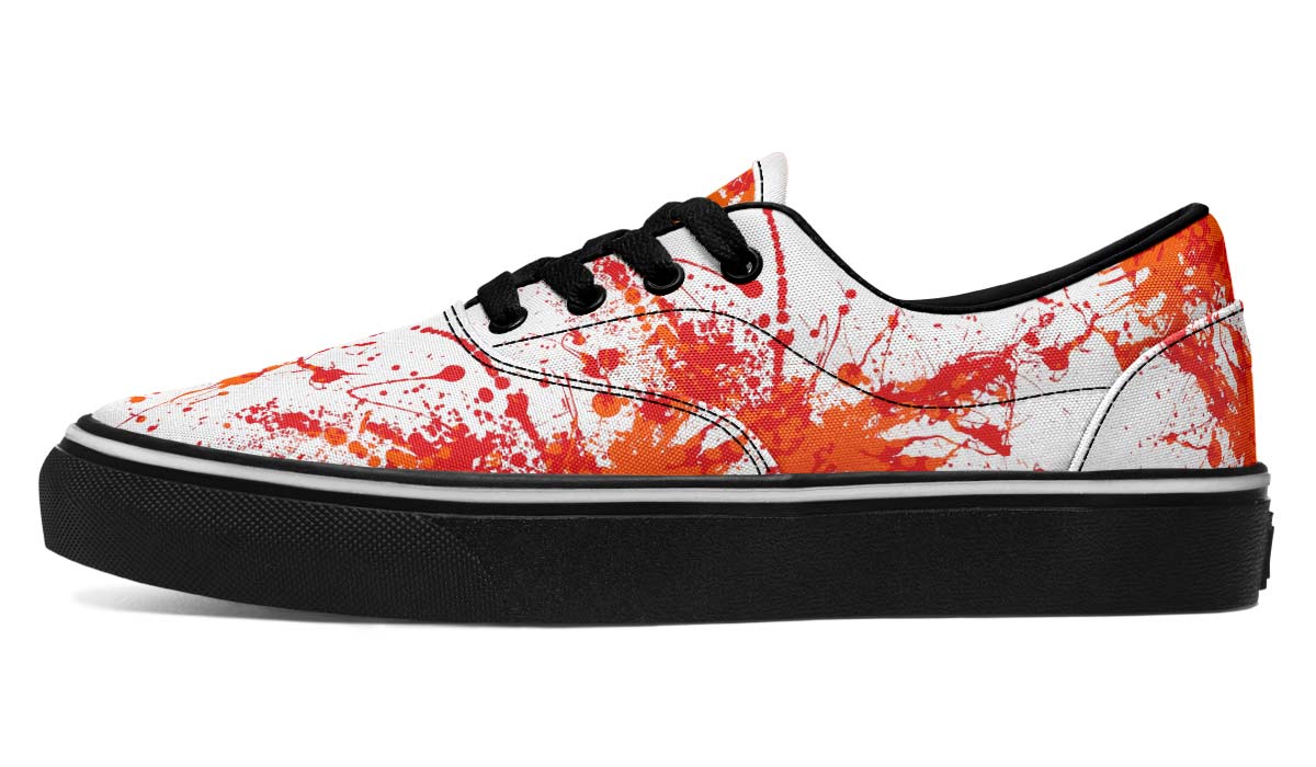 Orange Red White Splatter