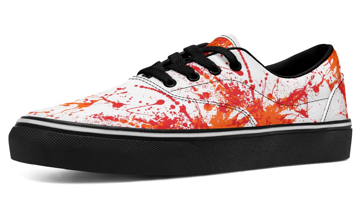 Orange Red White Splatter