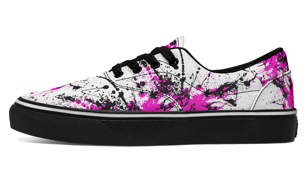 Pink Black White Splatter