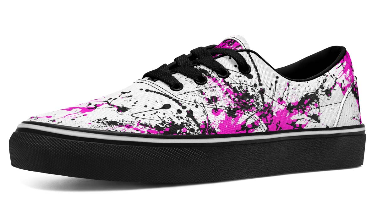 Pink Black White Splatter