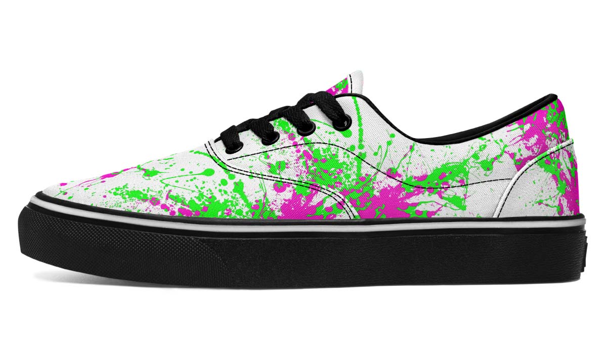 Pink Green White Splatter