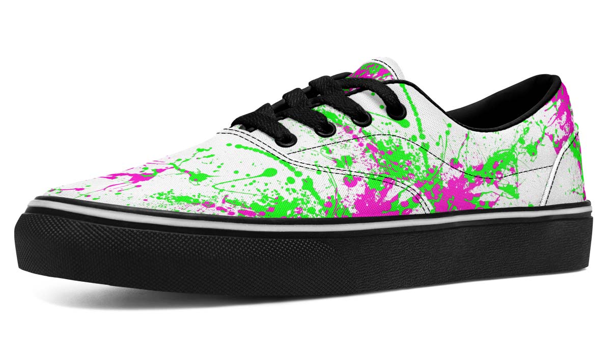 Pink Green White Splatter