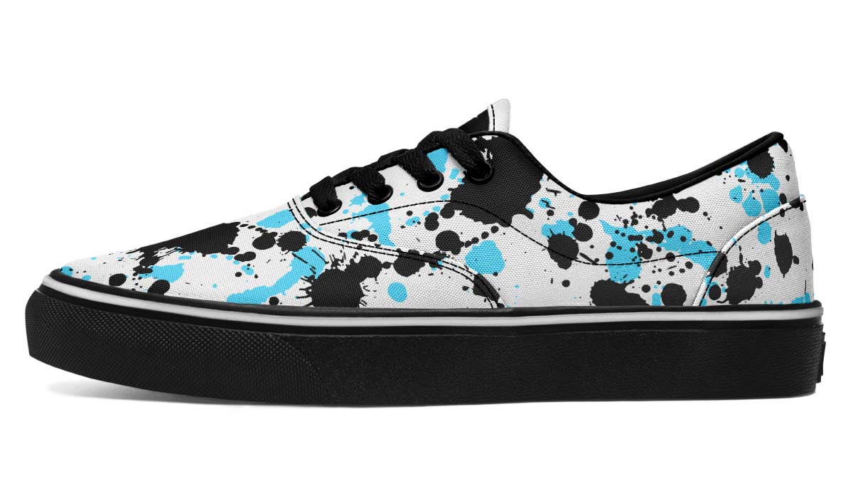 Blue And Black Splatter