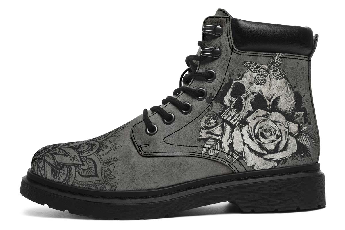 Grey Skull Rose