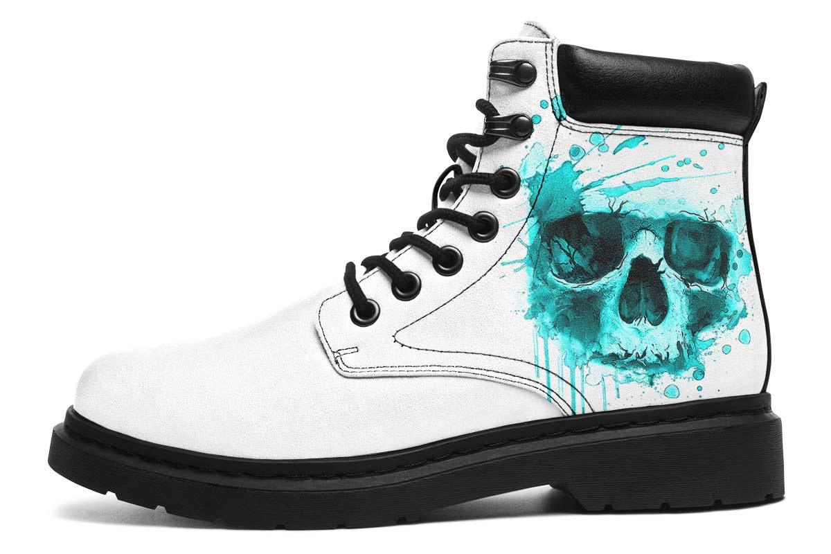 Turquoise Splash Skull