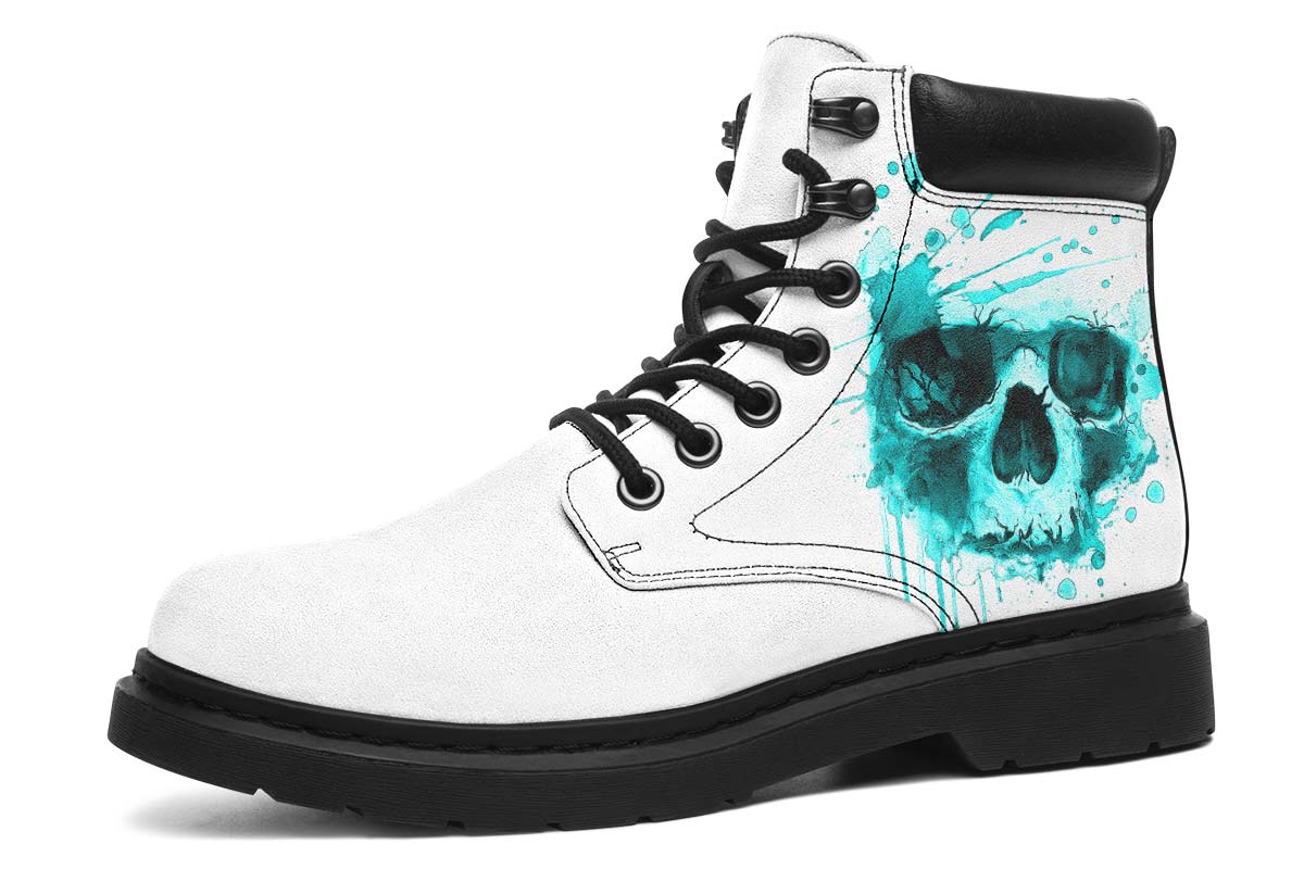 Turquoise Splash Skull