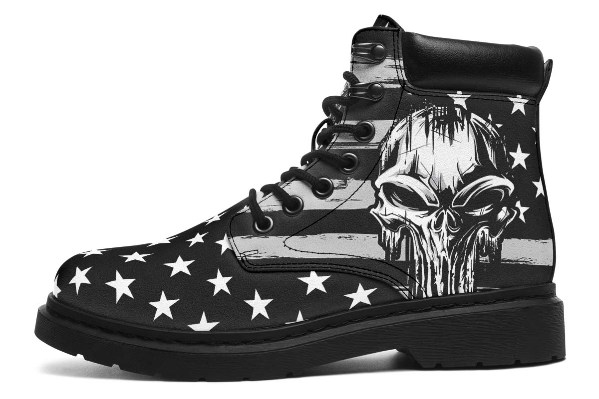 Usa Punisher Black White