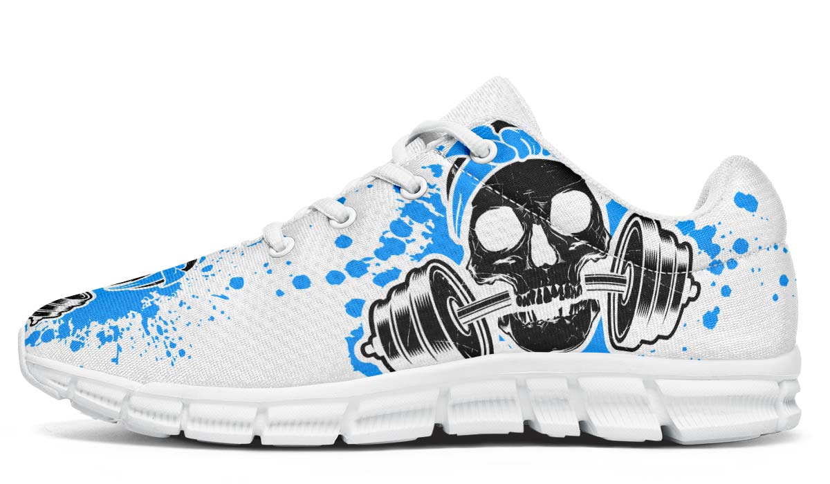 Blue Splat Skullon White