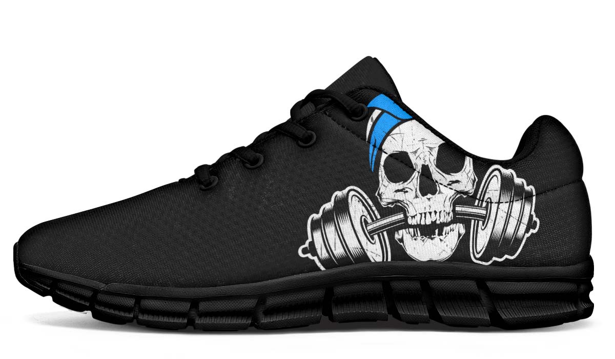 Dumbbell Skull Blue Bandana