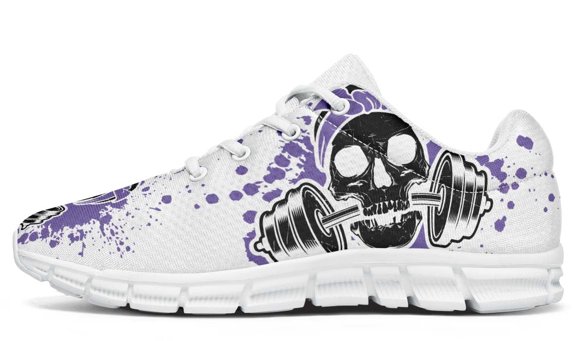 Purple Splat Skull On White