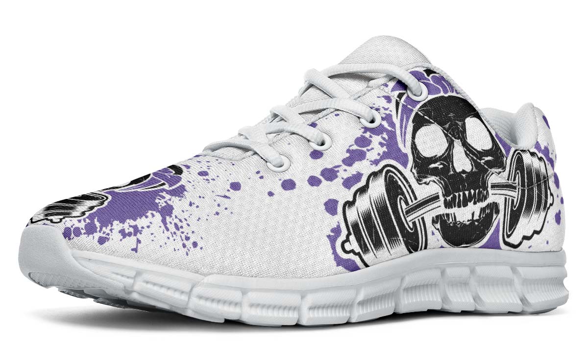 Purple Splat Skull On White