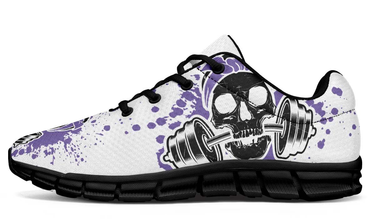 Purple Splat Skull On White