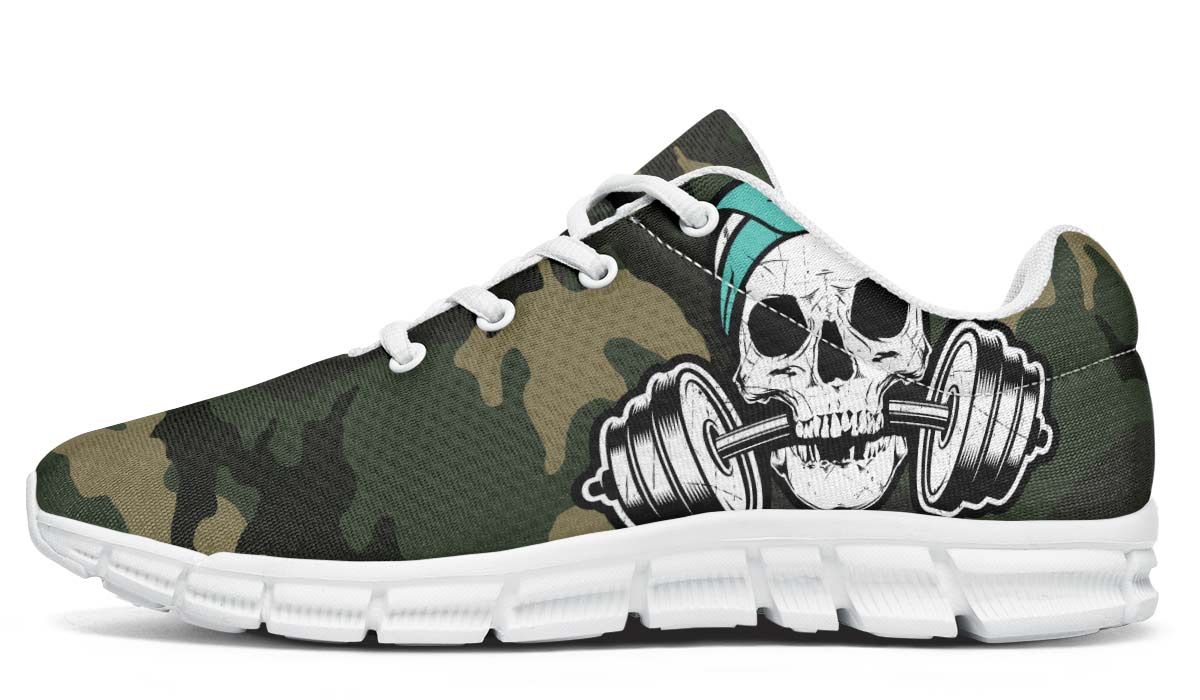 Turquoise Dumbbell Skull Camo