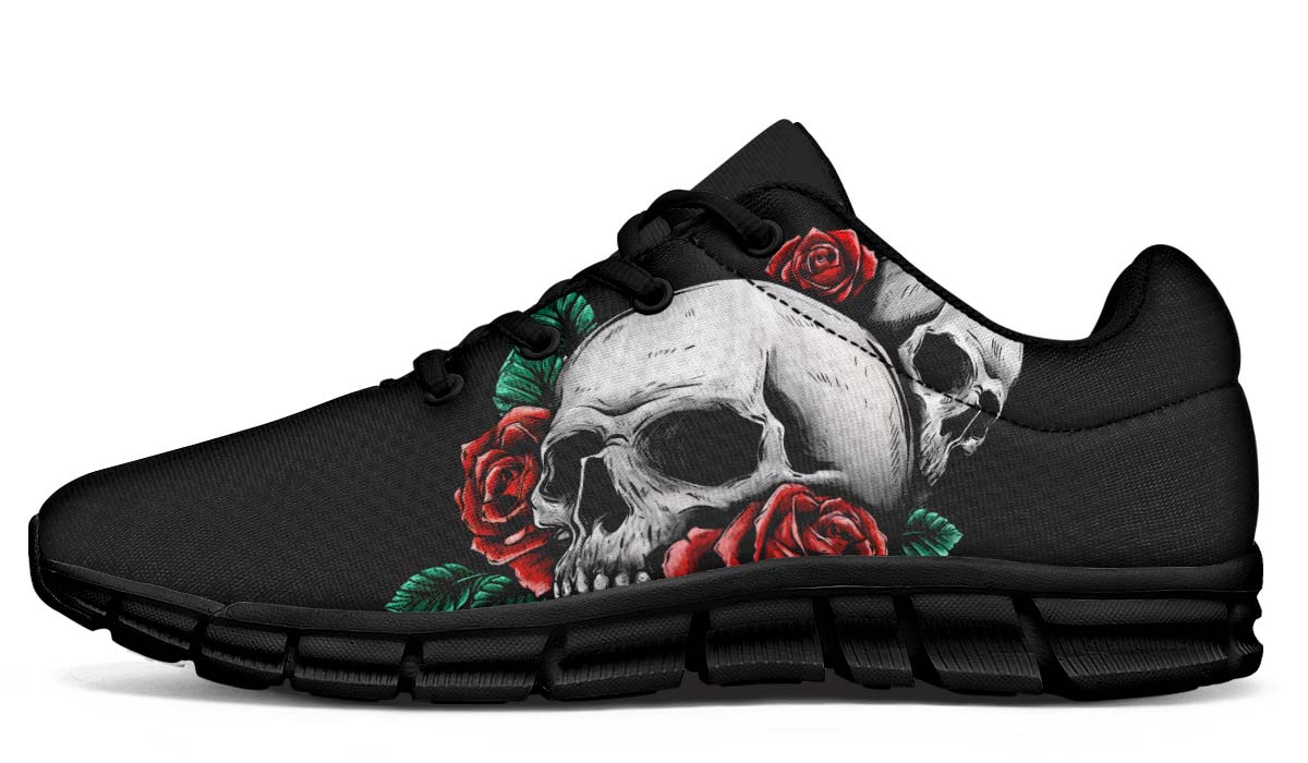 Skull And Red Roses