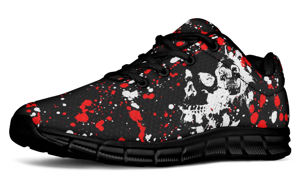 Black And Red Splat Skull