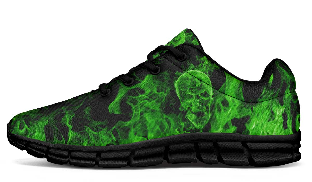 Green Skull Flames