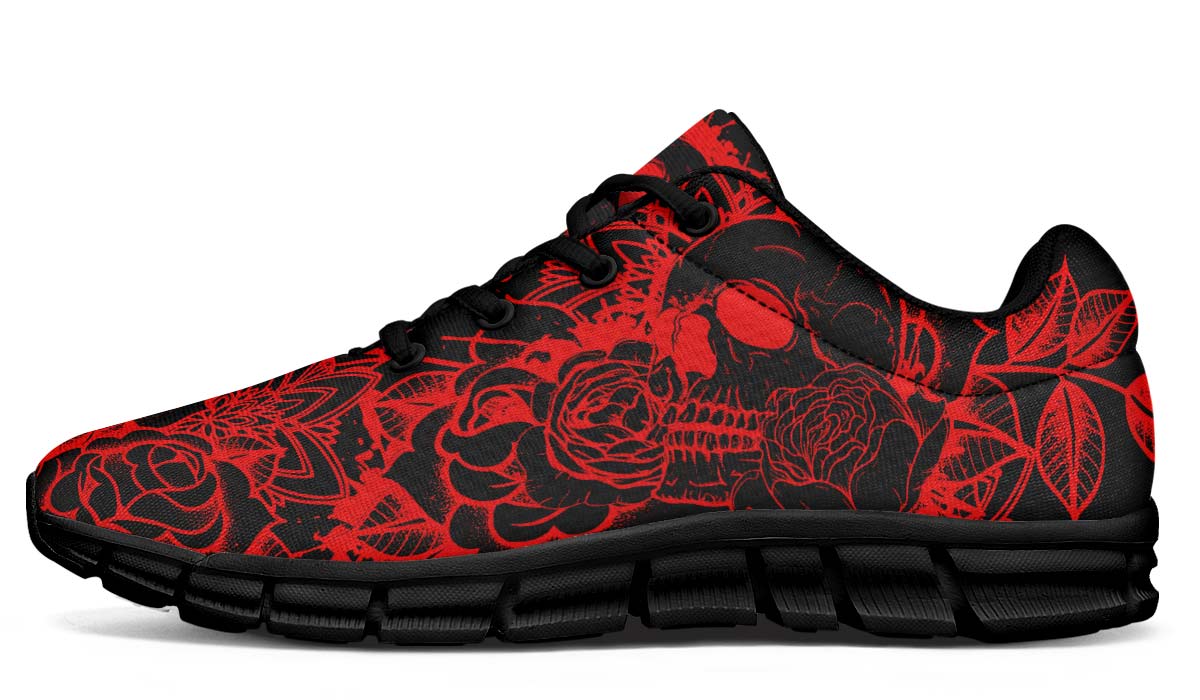 Skull And Roses Red