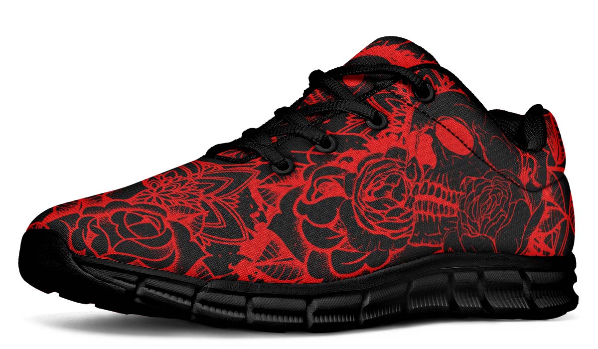 Skull And Roses Red