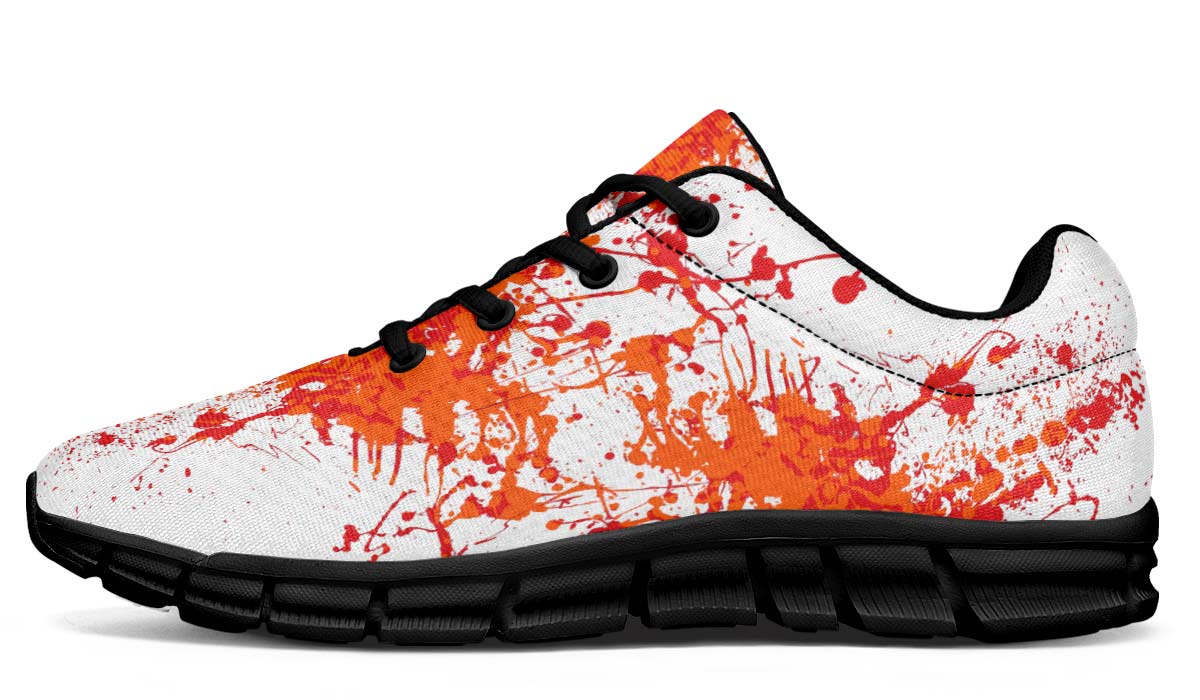 Orange Red White Splatter