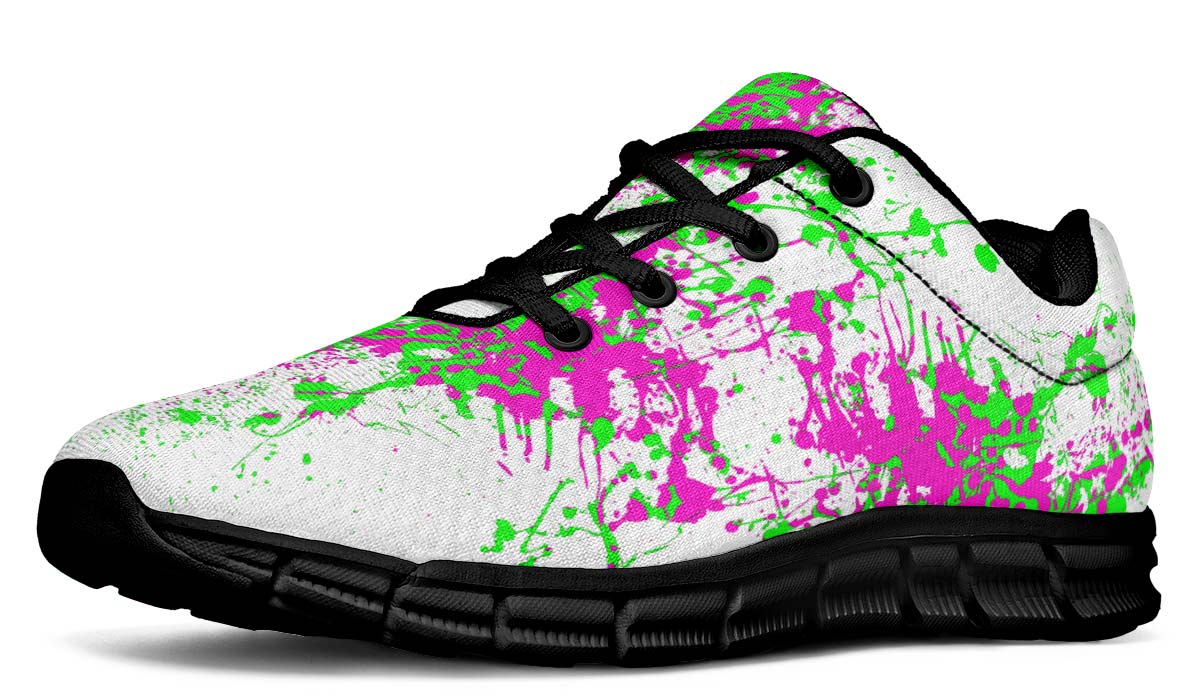 Pink Green White Splatter