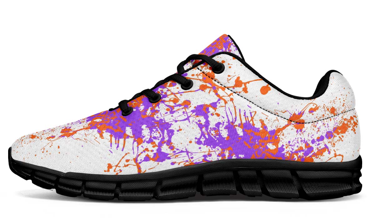 Purple Orange White Splatter