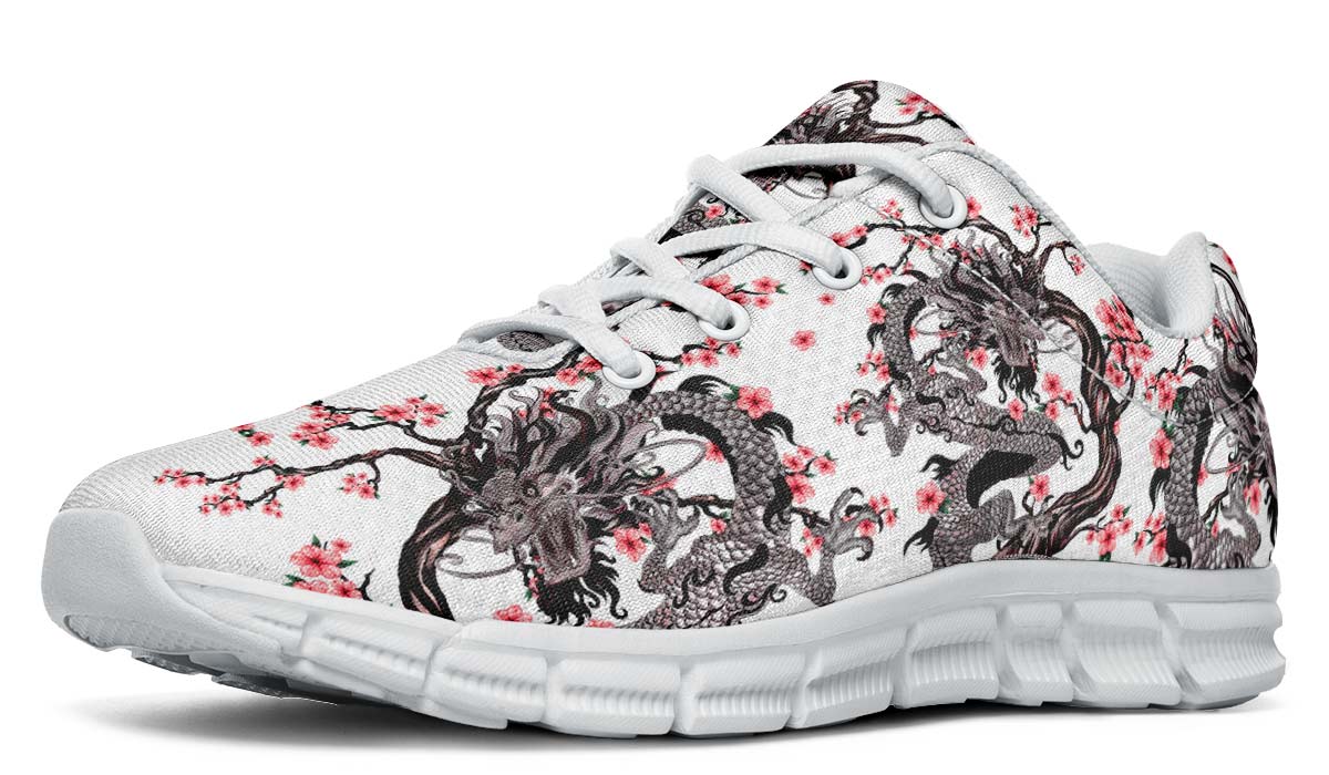 Dragon And Pink Cherry Blossom