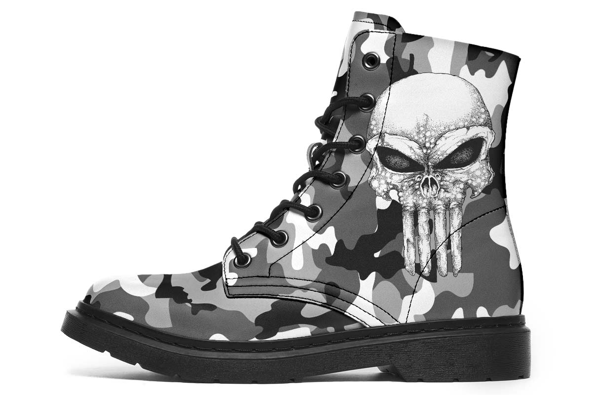 White hotsell camo boots