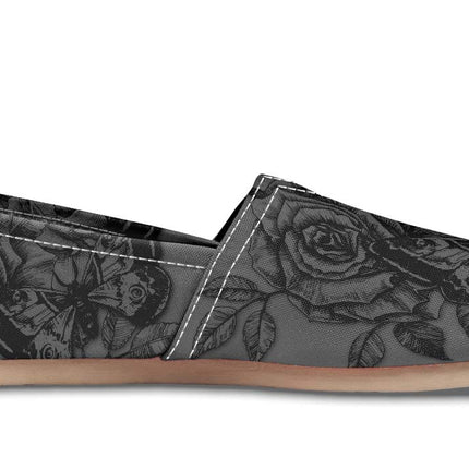 Butterfly And Rose Grey