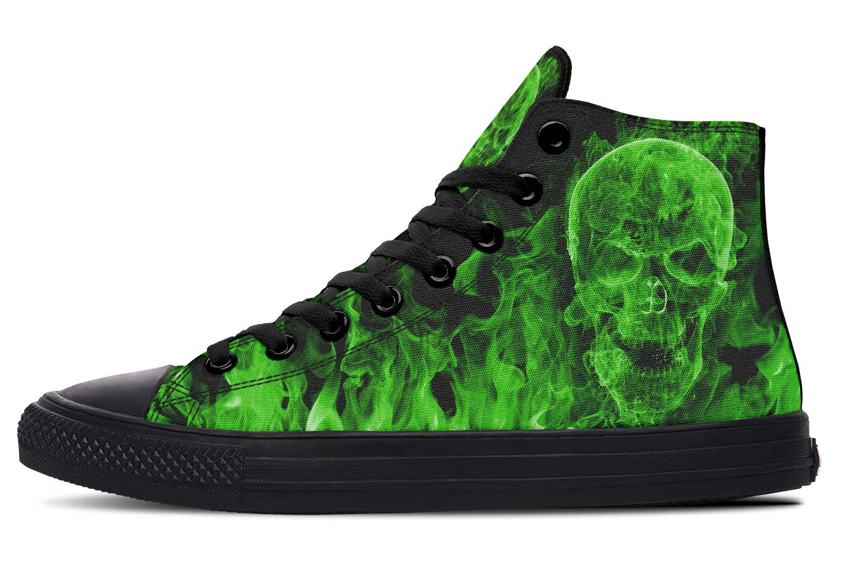 Green Skull Flames