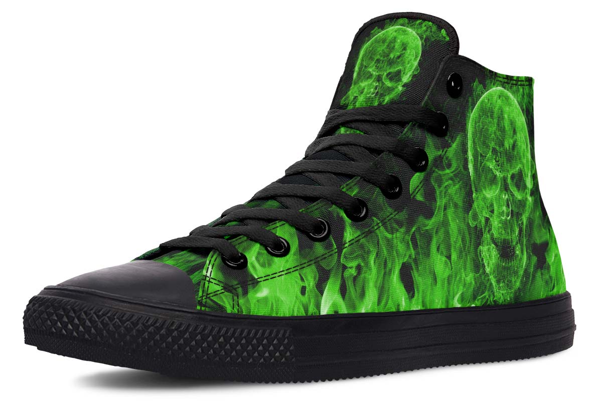 Green Skull Flames