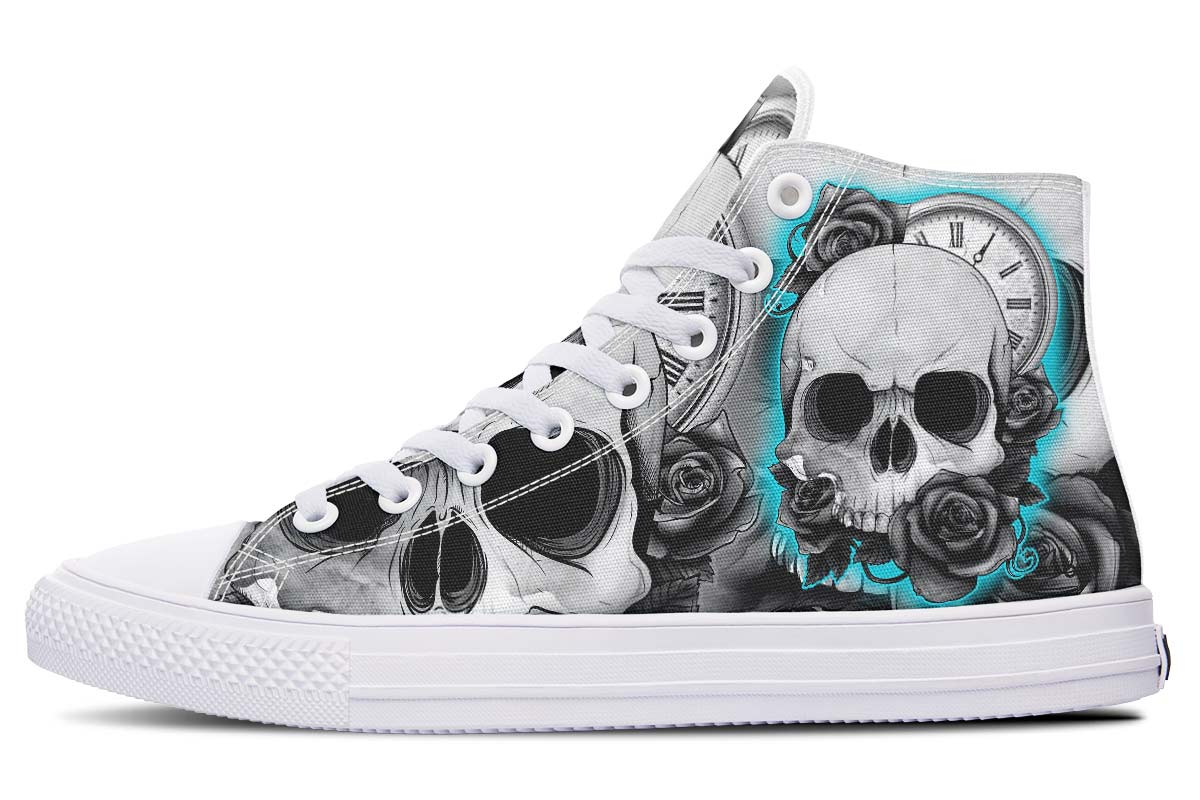 Grey And Blue Fashion Skull