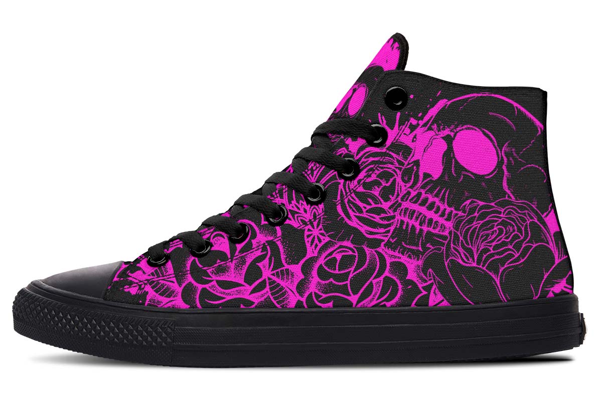 Pink Skull And Roses