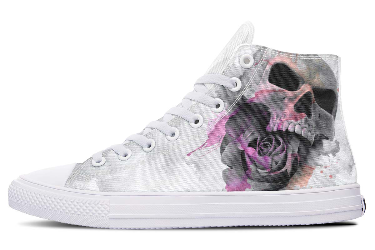 Pink Splash Grey Skull