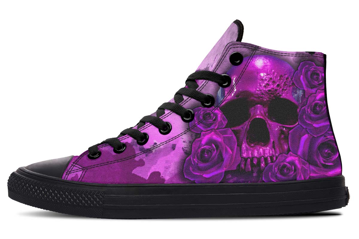 Purple Skull And Roses