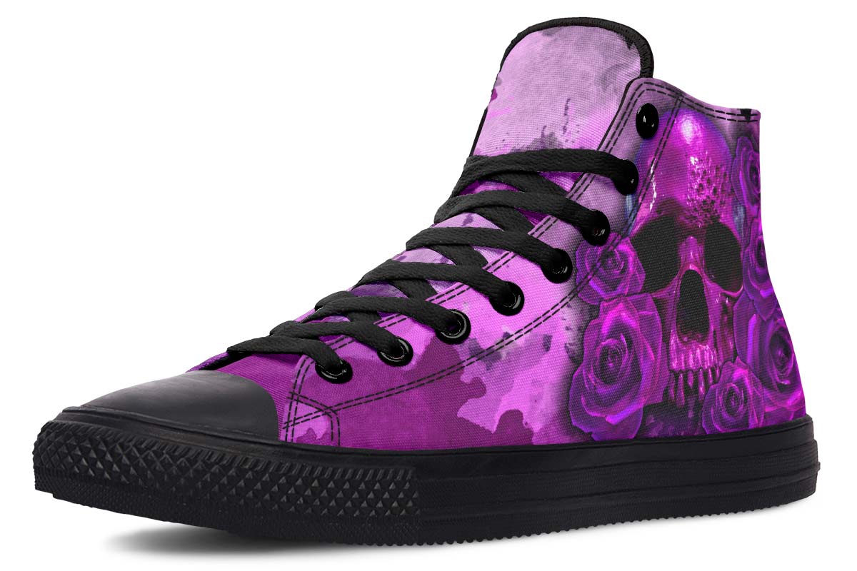 Purple Skull And Roses