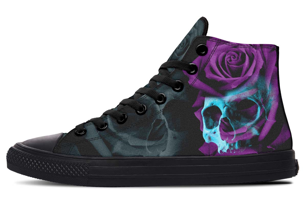 Skull And Purple Rose