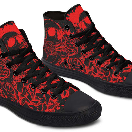 Skull And Roses Red