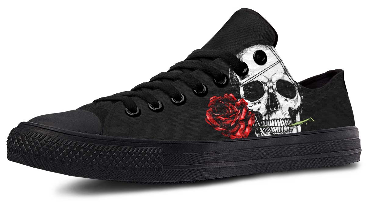 Skull And Rose Black