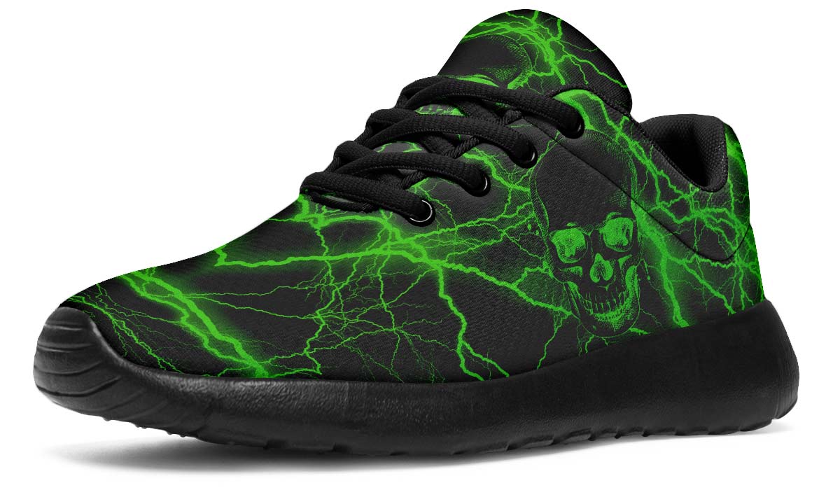 Green Lightning Skull