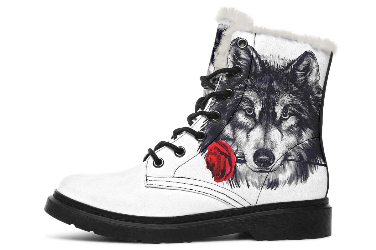 Wolf And Rose White