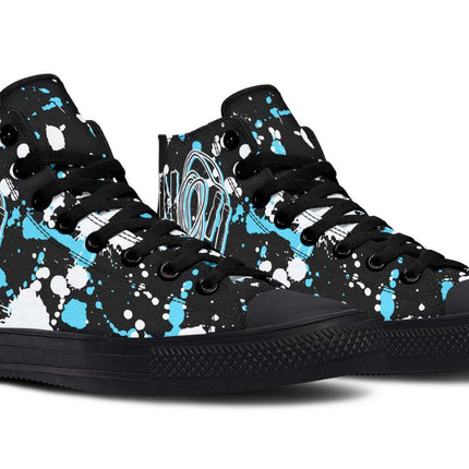 No Excuses Blue And Black Splatter