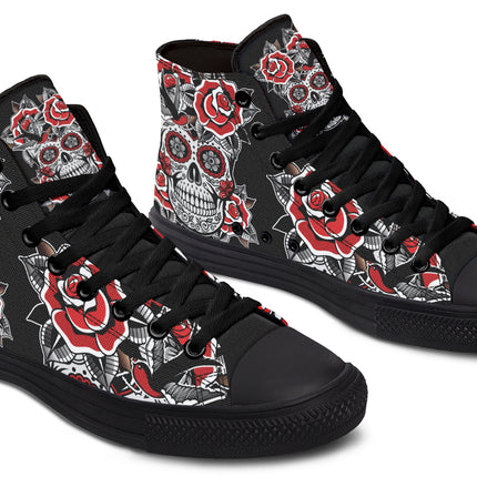 Sugar Skull With Red Roses
